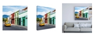 Trademark Global Philippe Hugonnard Viva Mexico 3 Oaxaca Street with Yellow Taxi Canvas Art - 15.5" x 21"
